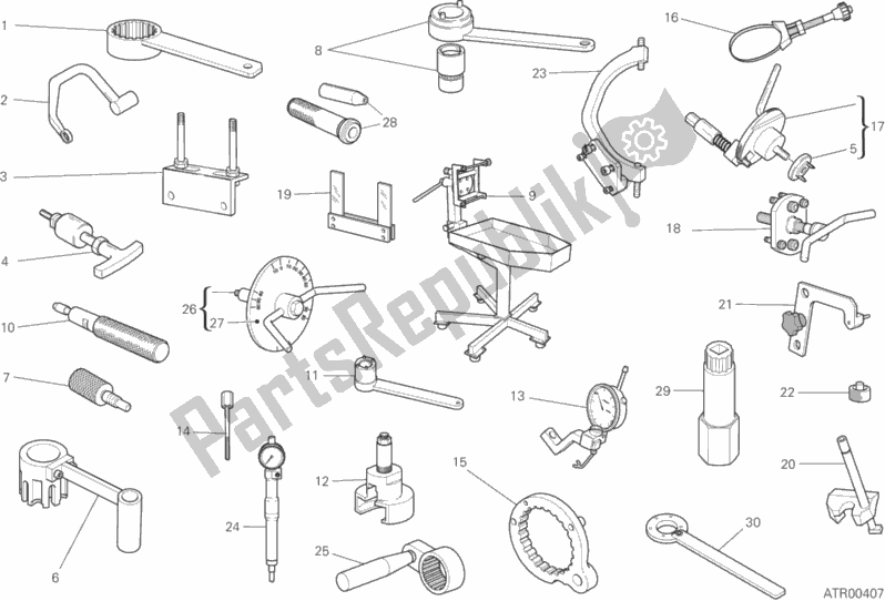 Alle onderdelen voor de Werkplaatsgereedschap, Motor van de Ducati Monster 797 Thailand 2019